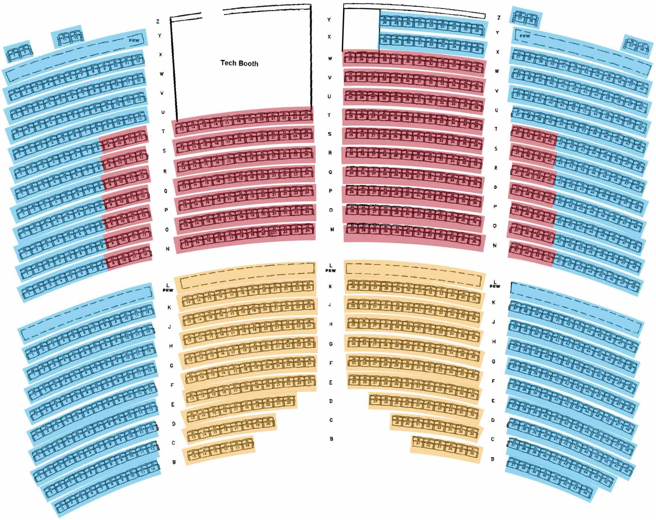 Coast Hills Seating Chart